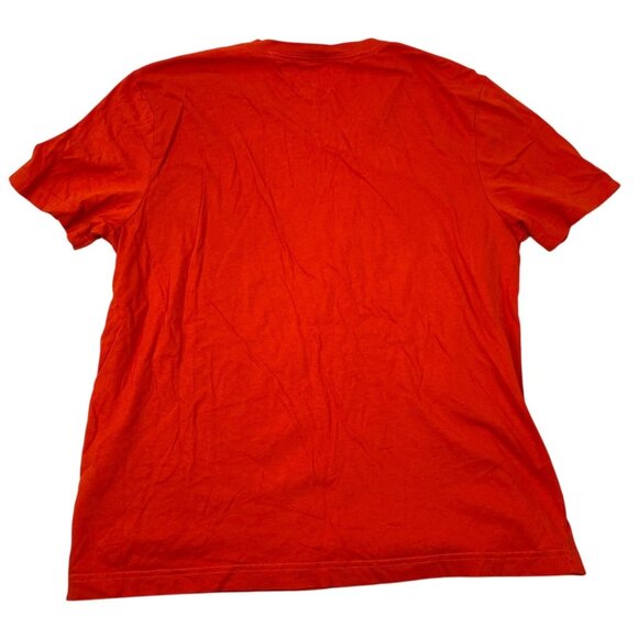 Tommy Hilfiger Mens T-Shirt Large V-Neck Short Sleeve Casual Pullover Red H 1985 - Picture 2 of 11